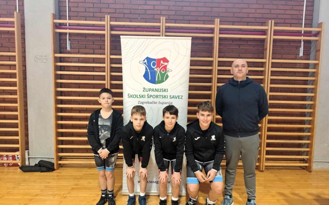 ŽUPANIJSKO NATJECANJE U HRVANJU: Prvi nastup naših hrvača i odlično 5. mjesto!